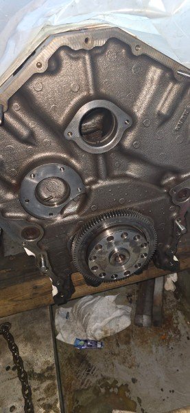 Marine diesel front gear housing and timing component service